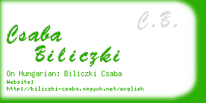 csaba biliczki business card